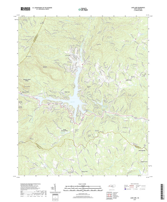 Lake Lure North Carolina US Topo Map Image