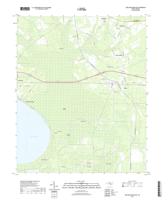 Lake Waccamaw East North Carolina US Topo Map Image