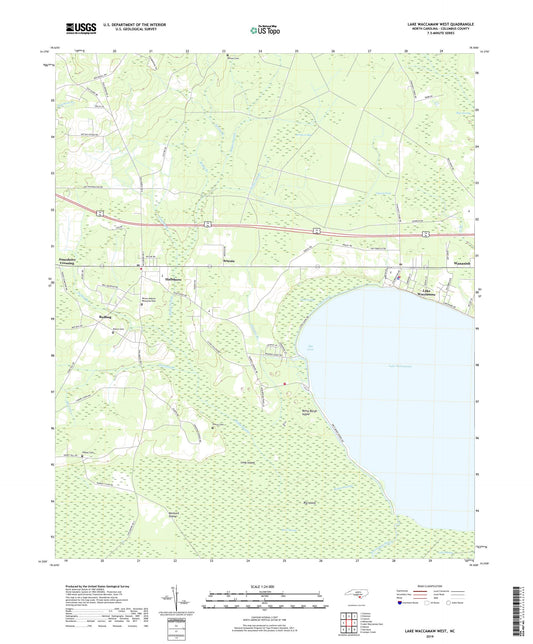 Lake Waccamaw West North Carolina US Topo Map Image