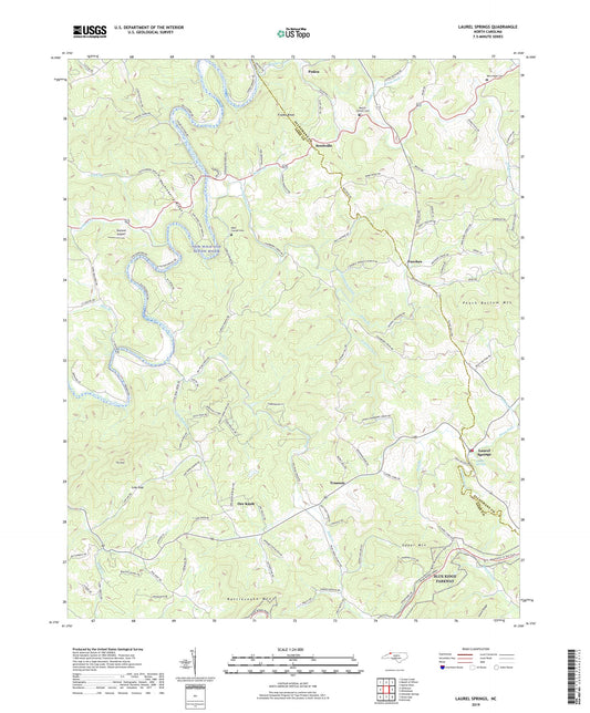 Laurel Springs North Carolina US Topo Map Image