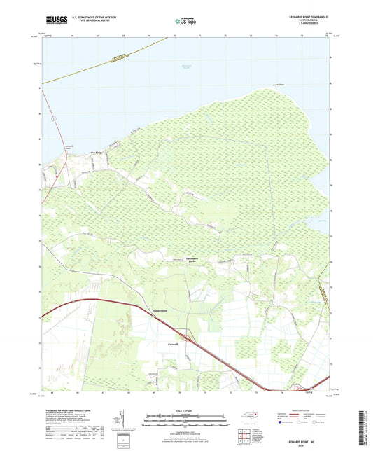 Leonards Point North Carolina US Topo Map Image