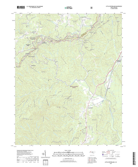 Little Switzerland North Carolina US Topo Map Image