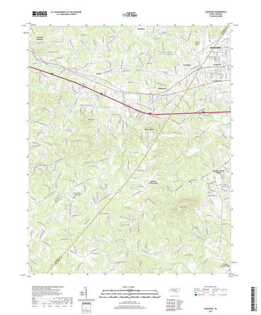 Longview North Carolina US Topo Map Image