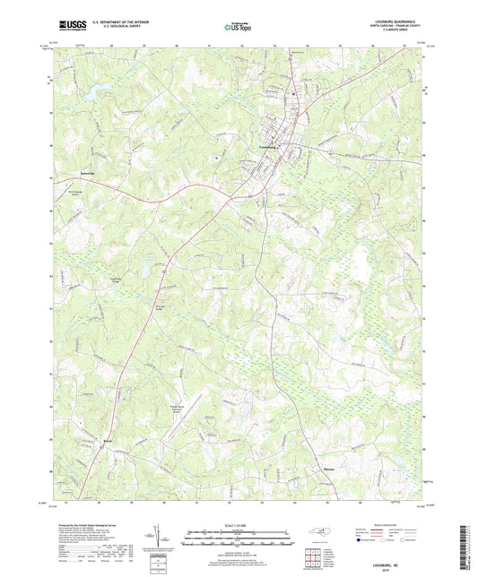 Louisburg North Carolina US Topo Map Image