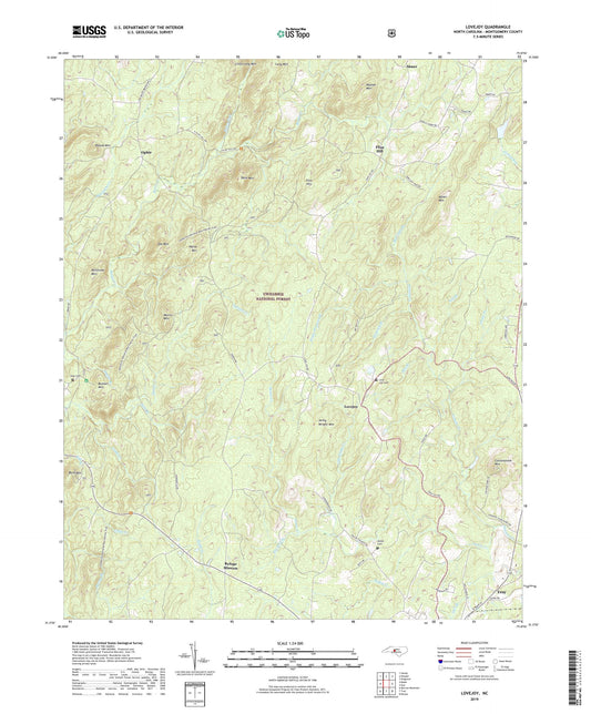 Lovejoy North Carolina US Topo Map Image