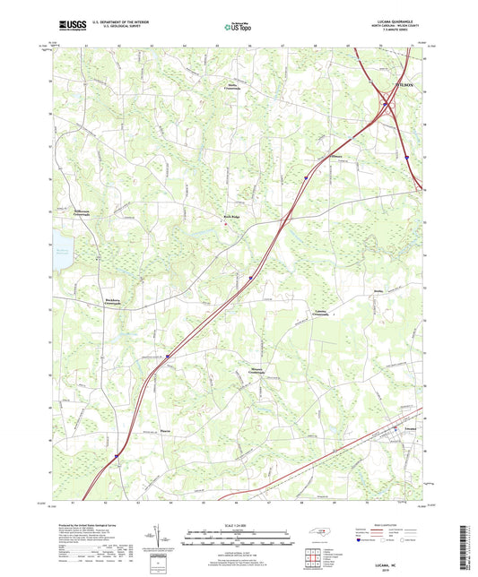 Lucama North Carolina US Topo Map Image