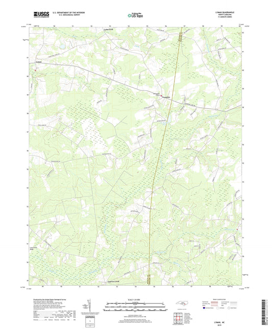 Lyman North Carolina US Topo Map Image