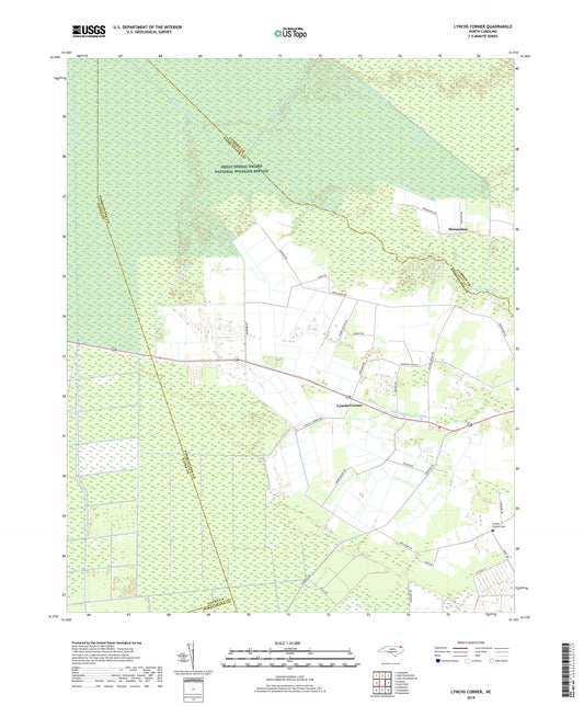 Lynchs Corner North Carolina US Topo Map Image