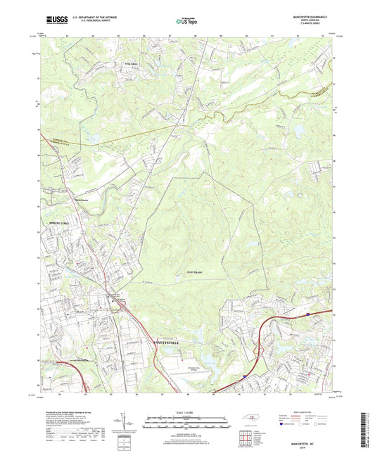Manchester North Carolina US Topo Map Image