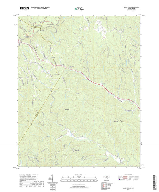 Maple Springs North Carolina US Topo Map Image