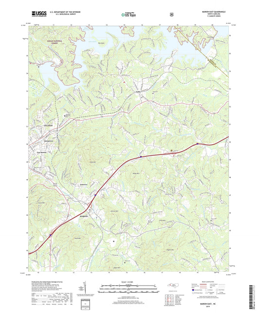 Marion East North Carolina US Topo Map Image
