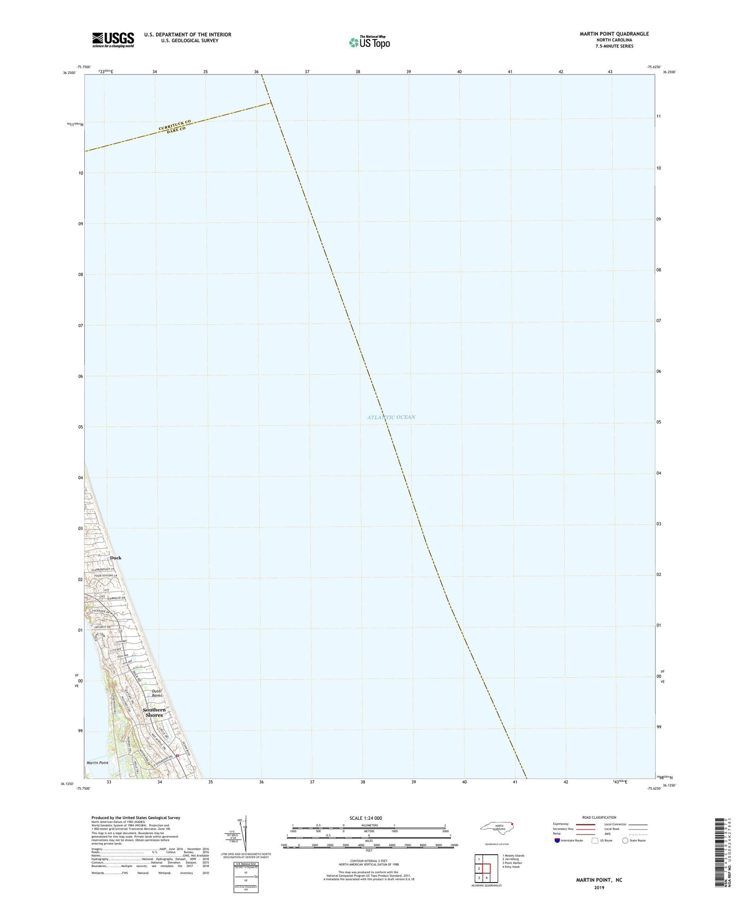 Martin Point North Carolina US Topo Map Image