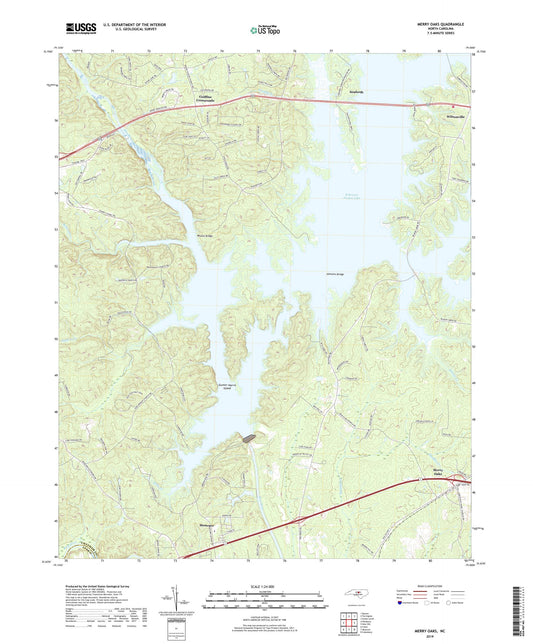 Merry Oaks North Carolina US Topo Map Image
