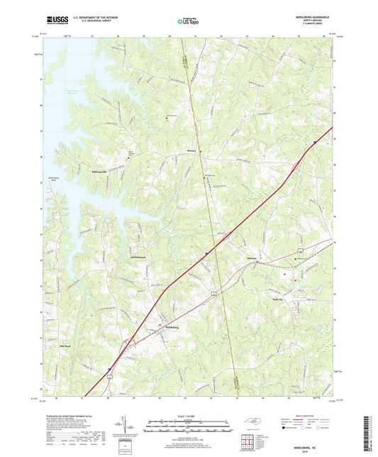 Middleburg North Carolina US Topo Map Image