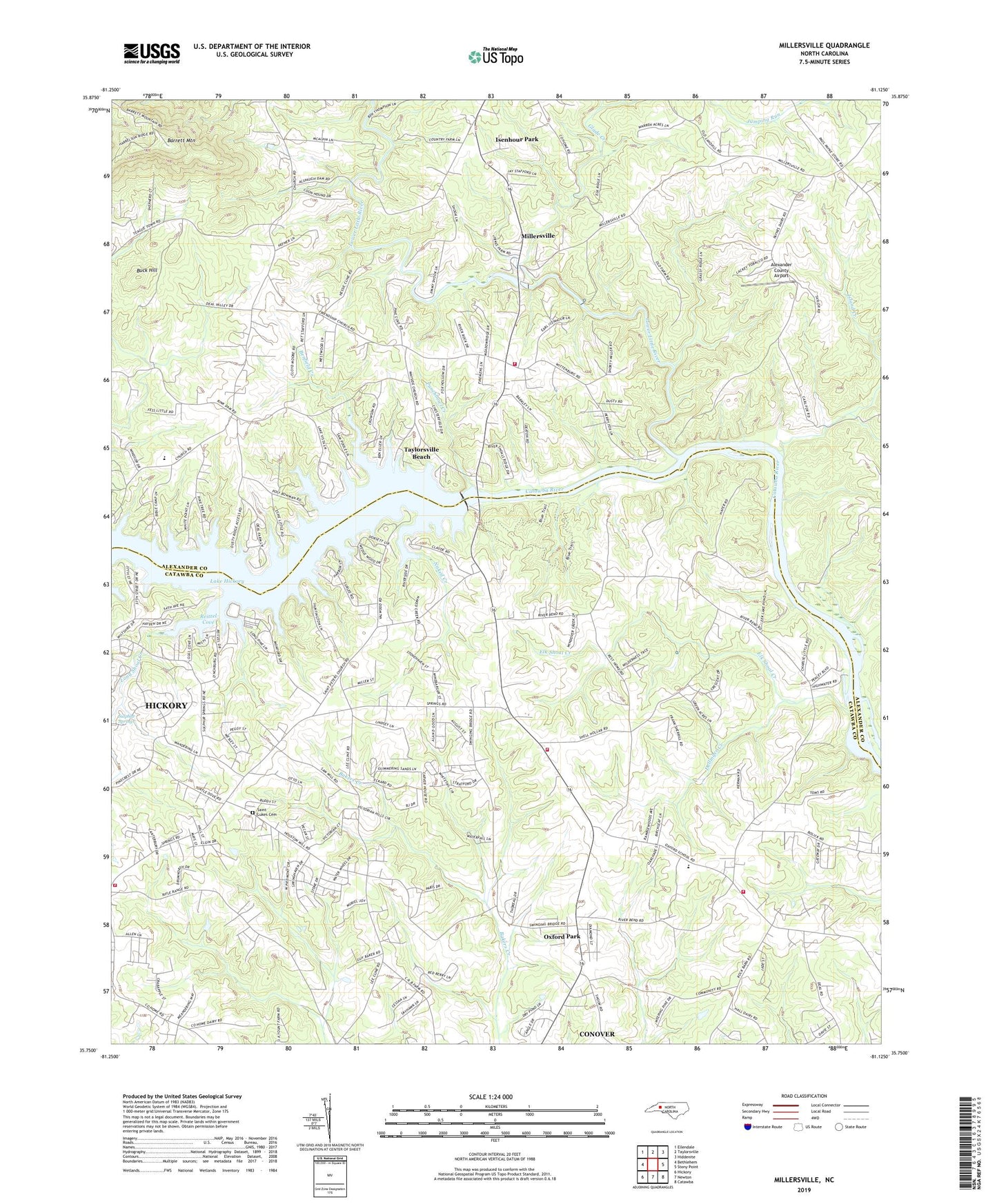 Millersville North Carolina US Topo Map Image