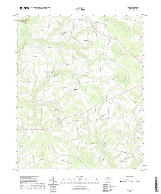 Mingo North Carolina US Topo Map Image