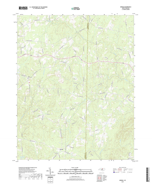 Moriah North Carolina US Topo Map Image
