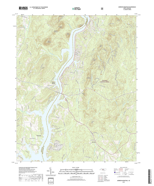 Morrow Mountain North Carolina US Topo Map Image
