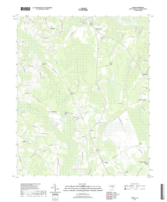 Nakina North Carolina US Topo Map Image