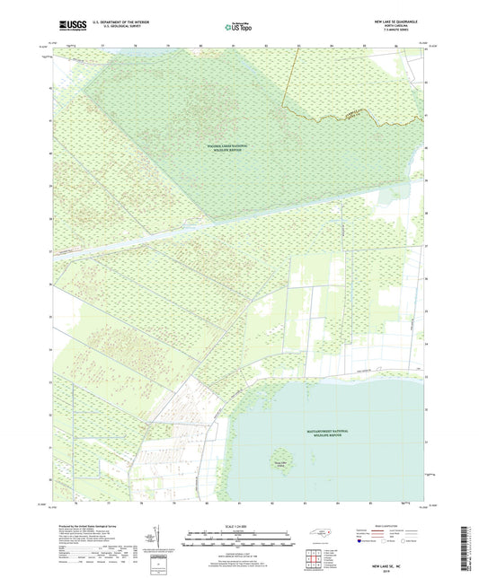 New Lake SE North Carolina US Topo Map Image
