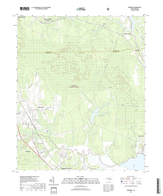 Newport North Carolina US Topo Map Image