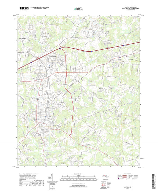 Newton North Carolina US Topo Map Image