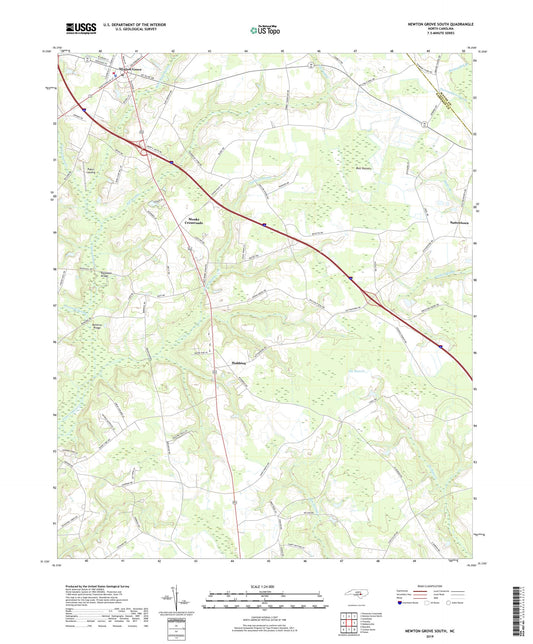 Newton Grove South North Carolina US Topo Map Image