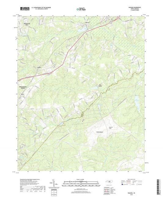Niagara North Carolina US Topo Map Image