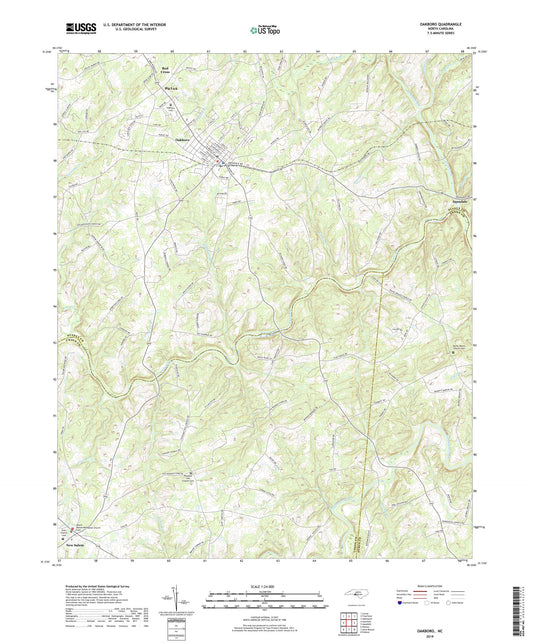 Oakboro North Carolina US Topo Map Image
