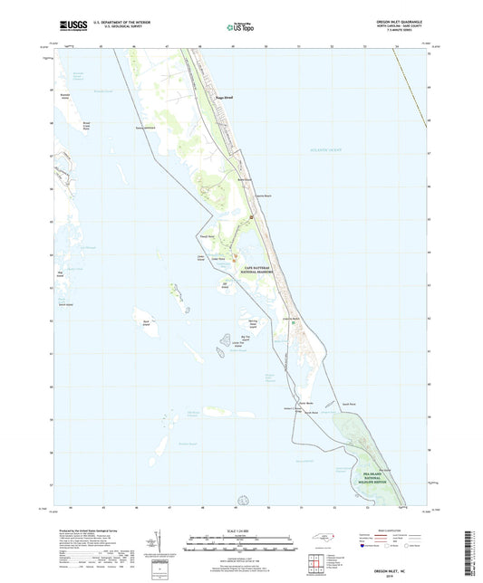 Oregon Inlet North Carolina US Topo Map Image