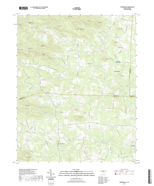 Osbornville North Carolina US Topo Map Image