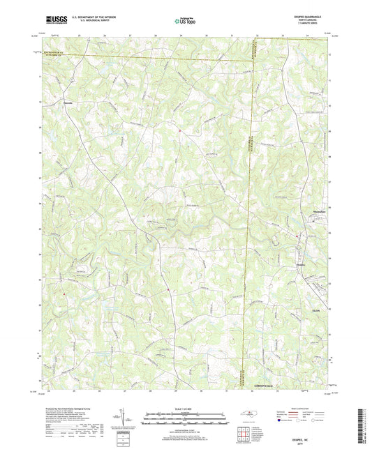 Ossipee North Carolina US Topo Map Image