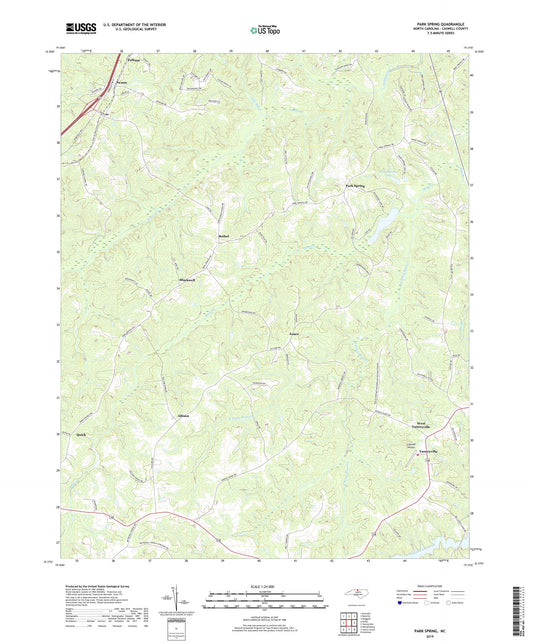 Park Spring North Carolina US Topo Map Image