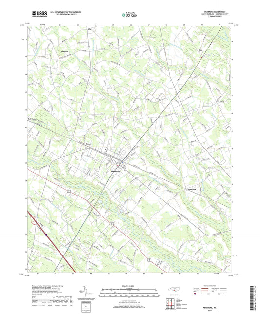 Pembroke North Carolina US Topo Map Image