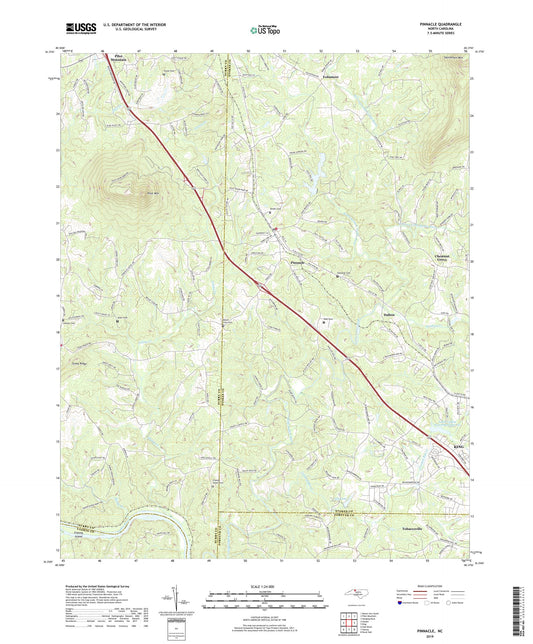 Pinnacle North Carolina US Topo Map Image