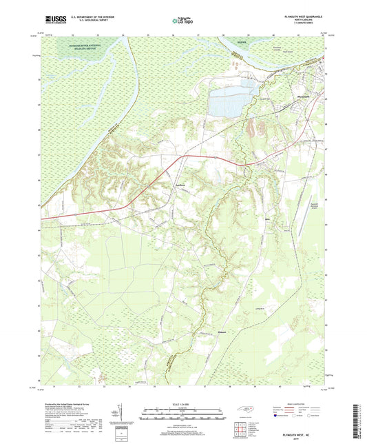 Plymouth West North Carolina US Topo Map Image
