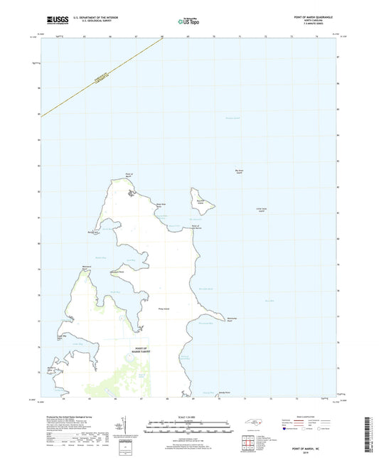 Point of Marsh North Carolina US Topo Map Image