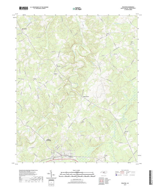 Polkton North Carolina US Topo Map Image
