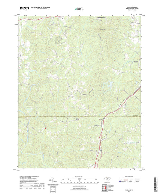Price North Carolina US Topo Map Image