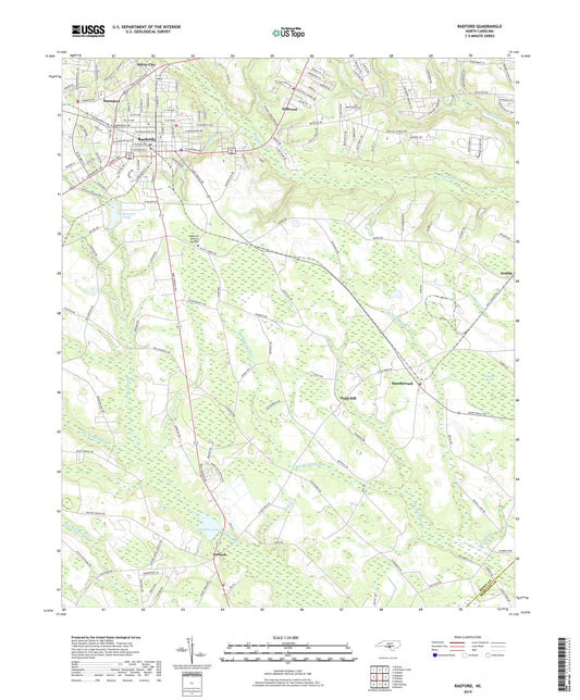 Raeford North Carolina US Topo Map Image