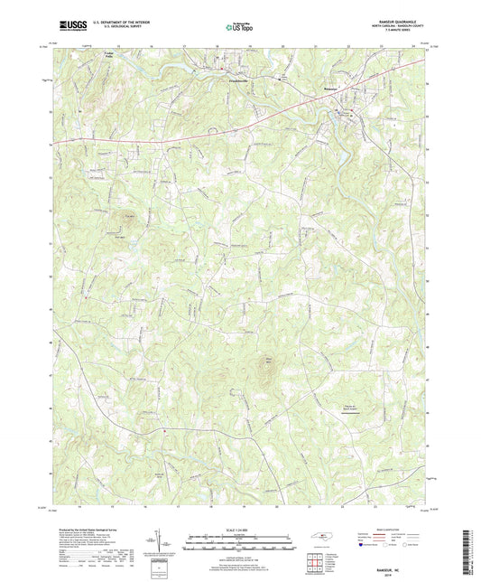 Ramseur North Carolina US Topo Map Image