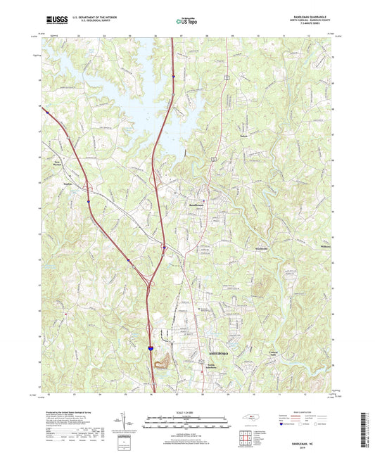 Randleman North Carolina US Topo Map Image