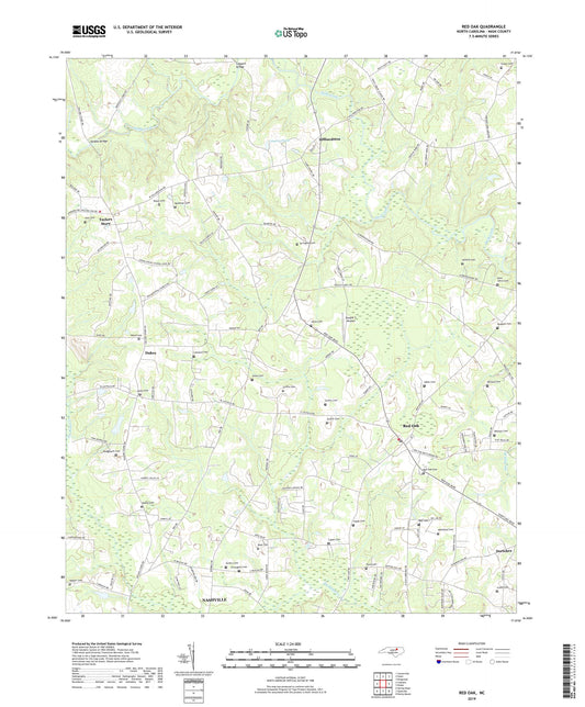 Red Oak North Carolina US Topo Map Image