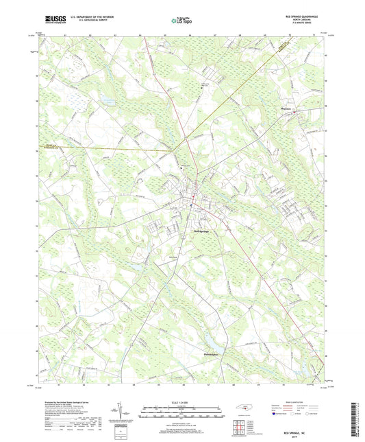 Red Springs North Carolina US Topo Map Image