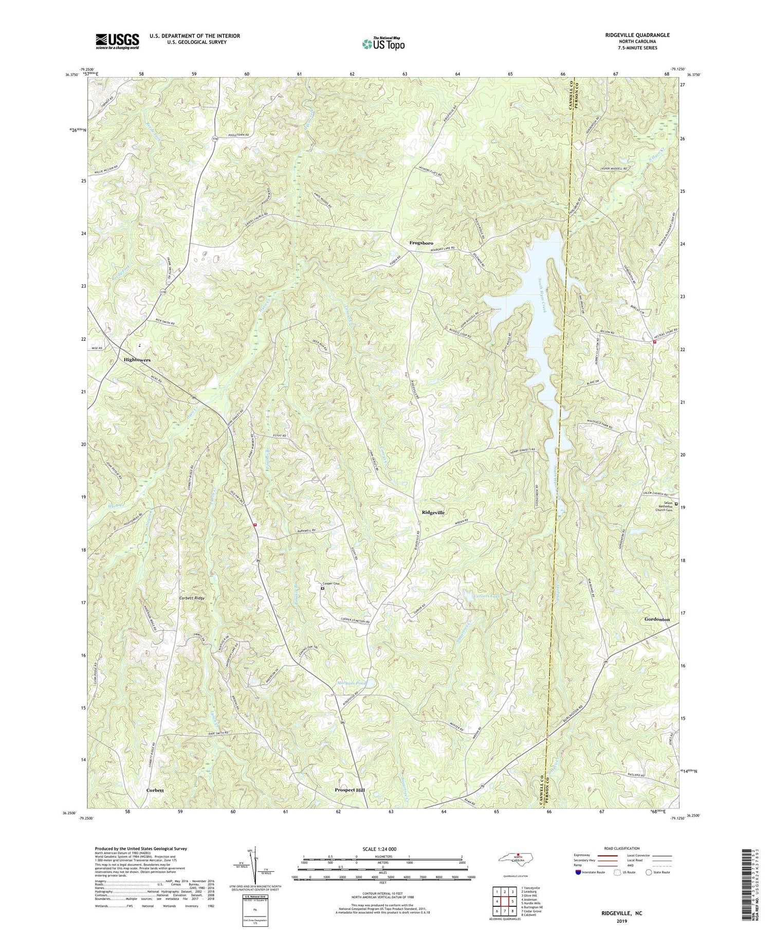 Ridgeville North Carolina US Topo Map Image