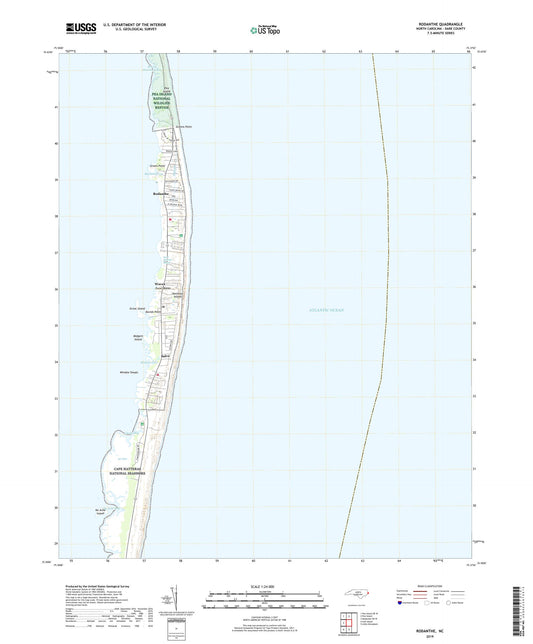 Rodanthe North Carolina US Topo Map Image