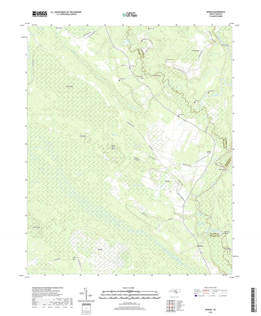 Rowan North Carolina US Topo Map Image