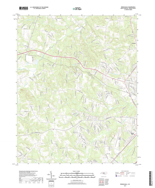 Rowan Mills North Carolina US Topo Map Image