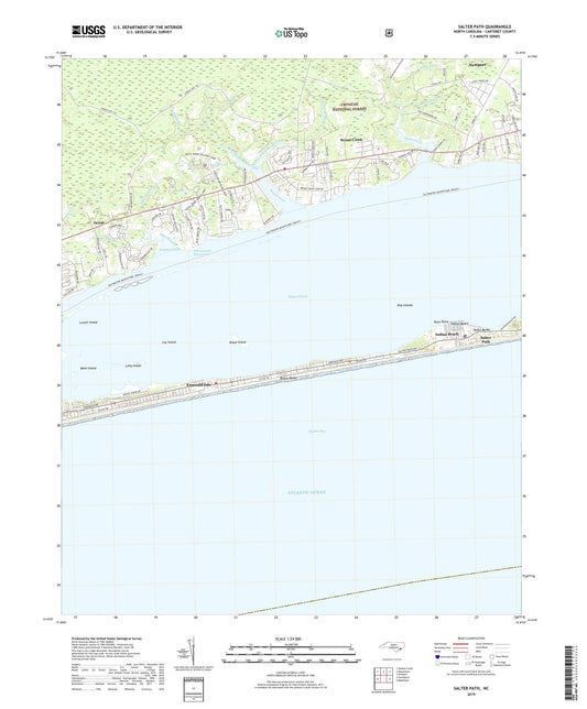 Salter Path North Carolina US Topo Map Image