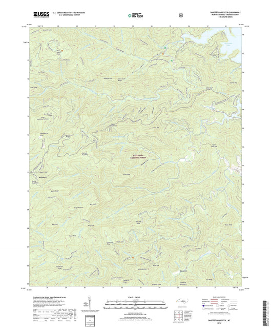 Santeetlah Creek North Carolina US Topo Map Image